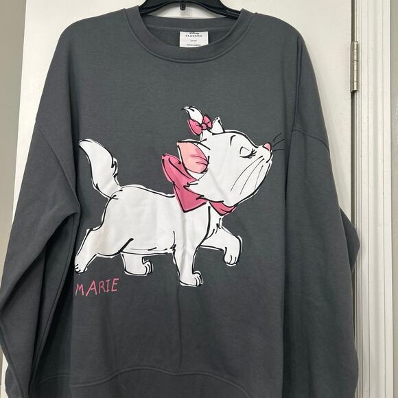 Disney Classics Aristocats Marie Sweatshirt 2XL Gray Oversized Cozy Graphic - Picture 3 of 10